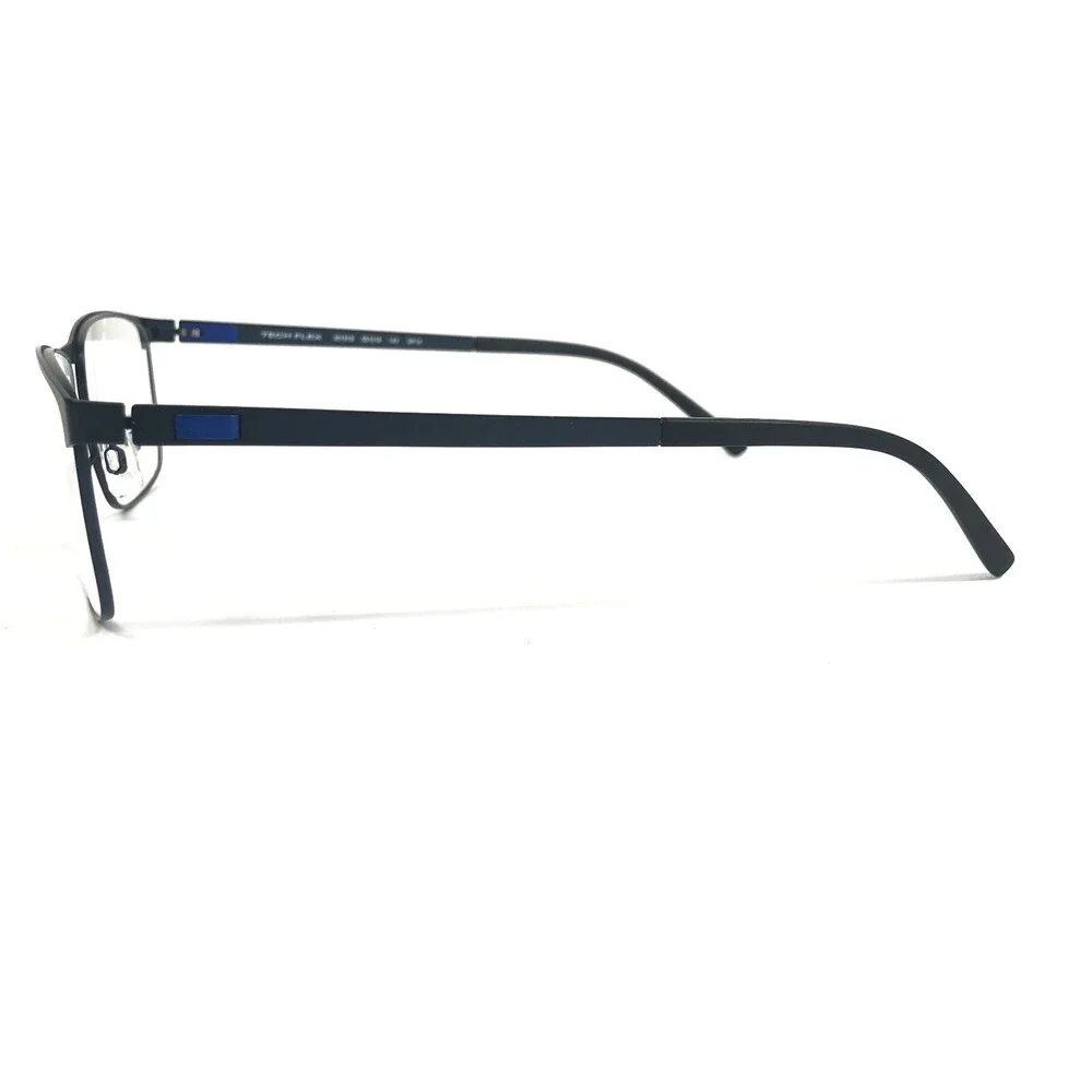 Tech Flex Eyeglasses Frames 30151S SP18 Navy Blue Square Full Rim 55-16-145